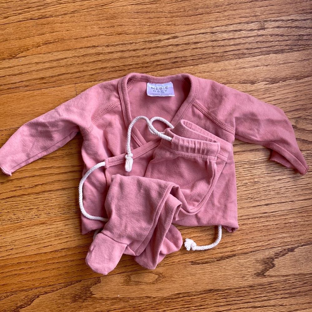 Mebie baby dusty rose set